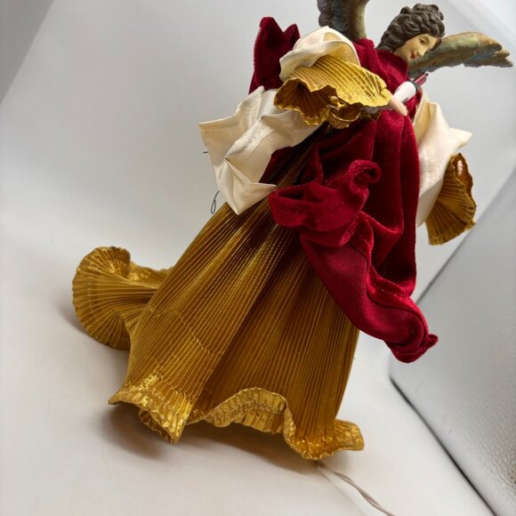 Vintage Christmas Angel Tree Topper Christmas Decor with Lights Not Working - Picture 4 of 16